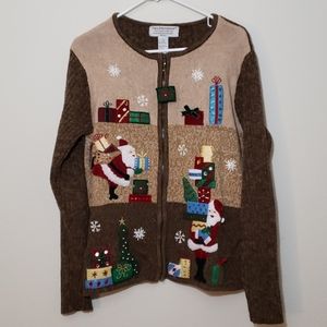 Tiara International 2x Christmas sweater ugly/cute